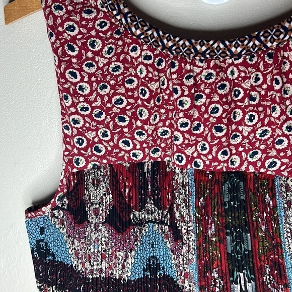 ANTHROPOLOGIE ONE SEPTEMBER Tamarosa Pleated Sleeveless Boho Blouse Size Medium - Picture 15 of 16